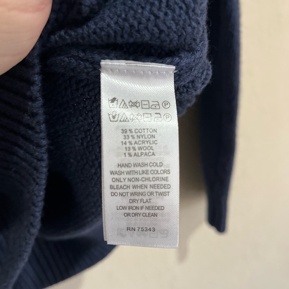 Blue Two Tone Mens Sweater - Picture 4 of 5